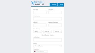 Sign up | Virtual Phone Line