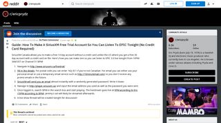Guide: How To Make A SiriusXM Free Trial Account So You Can Listen ...