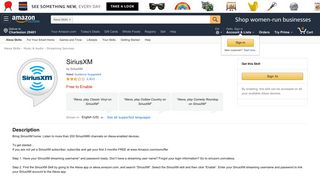 Amazon.com: SiriusXM: Alexa Skills