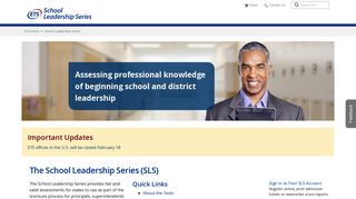 School Leadership Series - ETS