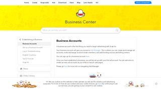 Business Accounts - Snapchat's Business Center
