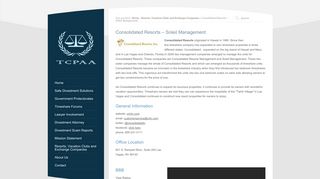 Consolidated Resorts – Soleil Management - tcpaa