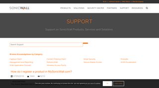 How do I register a product in MySonicWall.com? | SonicWall