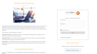 SonicWall SecureFirst Partner Portal - Login | Deals Portal
