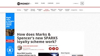 How does Marks & Spencer's new SPARKS loyalty scheme work?