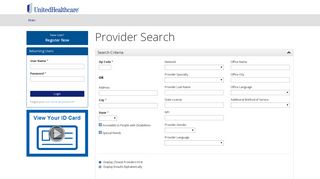 Provider Search - UHC Vision
