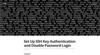 Set Up SSH Key Authentication and Disable Password Login