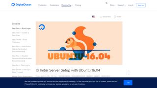 Initial Server Setup with Ubuntu 16.04 | DigitalOcean