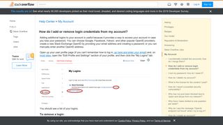 How do I add or remove login credentials from my ... - Stack Overflow