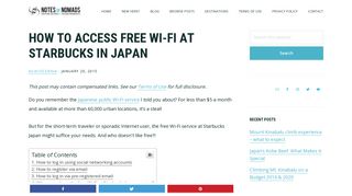 How to Access Free Wi-Fi at Starbucks in Japan - Notes of Nomads
