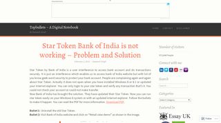 Star Token Bank of India is not working – Problem and Solution ...
