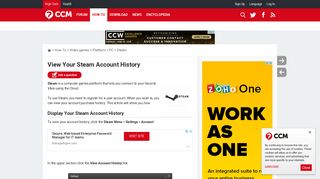 View Your Steam Account History - Ccm.net
