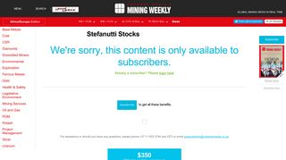 Stefanutti Stocks - Mining Weekly