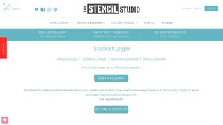 Stockist Login – The Stencil Studio