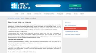 The Stock Market Game - Jamaica Stock Exchange