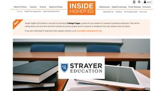 Inside Higher Ed | Strayer Education Inc.