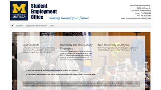 Michigan Student Employment