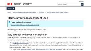 Maintain your Canada Student Loan - Canada.ca