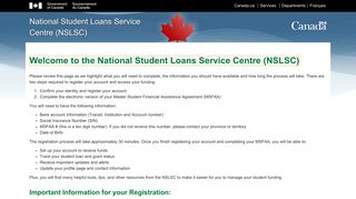 Welcome to the National Student Loans Service Centre (NSLSC)