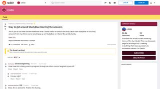 Way to get around StudyBlue blurring the answers : ASU - Reddit