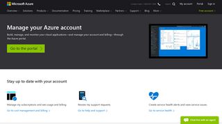 Sign in to Azure – Account & Billing | Microsoft Azure