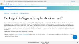 Can I sign in to Skype with my Facebook account? | Skype Support