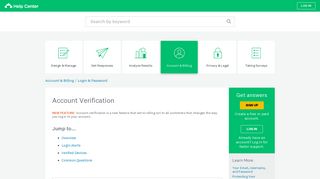 Account Verification - SurveyMonkey Help Center