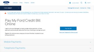 Pay My Ford Credit Bill | Customer Support | Official Site of Ford Credit