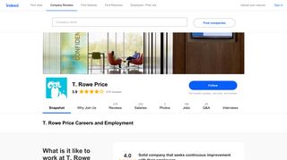 T. Rowe Price Careers and Employment | Indeed.com