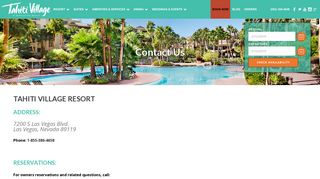 Contact Us | Tahiti Village Resort