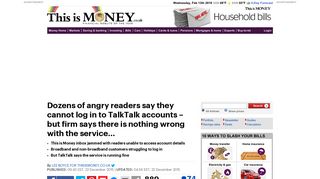 Dozens of angry readers say they cannot log in to TalkTalk accounts ...