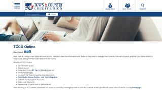 TCCU Online | Town & Country Credit Union