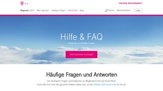 MagentaCLOUD FAQ | Telekom