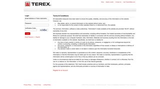 Login - Terex Utilities Portal | Terex - Terex Corporation