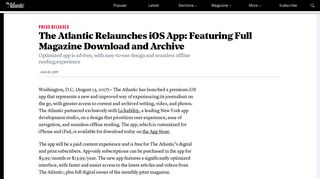 The Atlantic Relaunches iOS App: Featuring Full Magazine Download ...