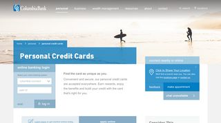 Personal Credit Cards | Columbia Bank