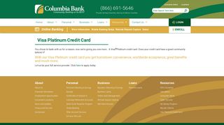 Visa Platinum Credit Card | Columbia Bank