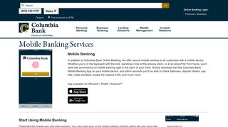 Columbia Bank | Mobile Banking