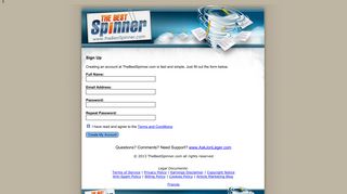 Sign Up - The Best Spinner