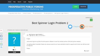 Best Spinner Login Problem :( - Prosperative
