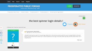 the best spinner login details ! - Prosperative