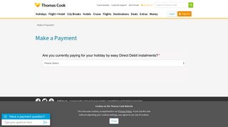 View Booking & Make Payments | Thomas Cook