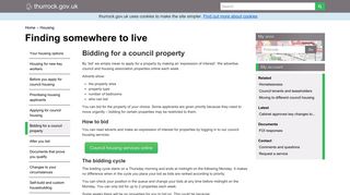 Bidding for a council property | Finding somewhere to live | Thurrock ...