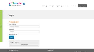 Log-in to Your Account - Teaching in Thurrock