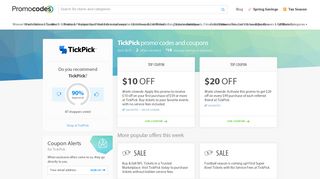 $5 off TickPick Promo Codes and Coupons | February 2019