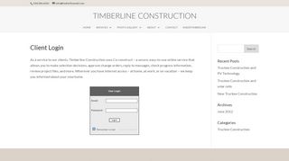 Client Login | Timberline Construction