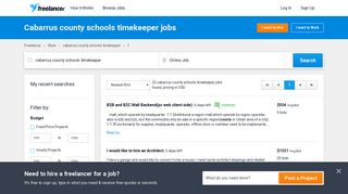 Cabarrus county schools timekeeper Jobs, Employment | Freelancer