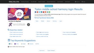 Tipton middle school harmony login Results For Websites Listing