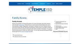 Family Access - Staff/Students/Families - Temple Independent School ...