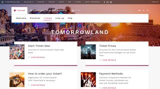 Tickets - Festival - Tomorrowland